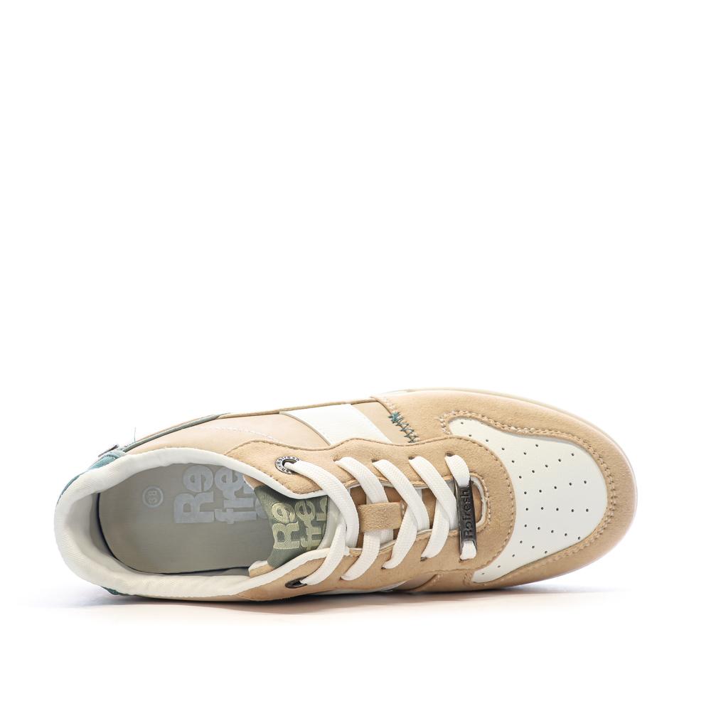 Baskets Beige Femme Refresh 170601 vue 4