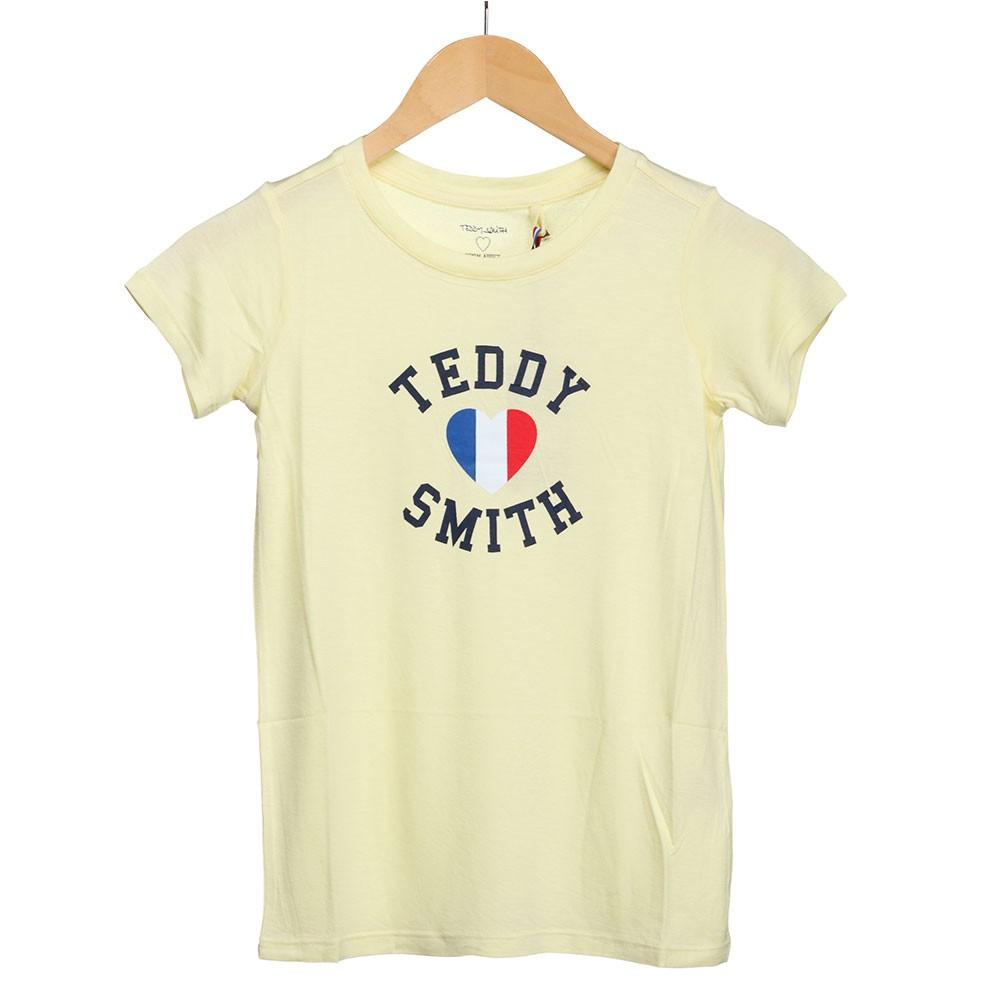 T-shirt jaune fille Teddy Smith Twelvo pas cher