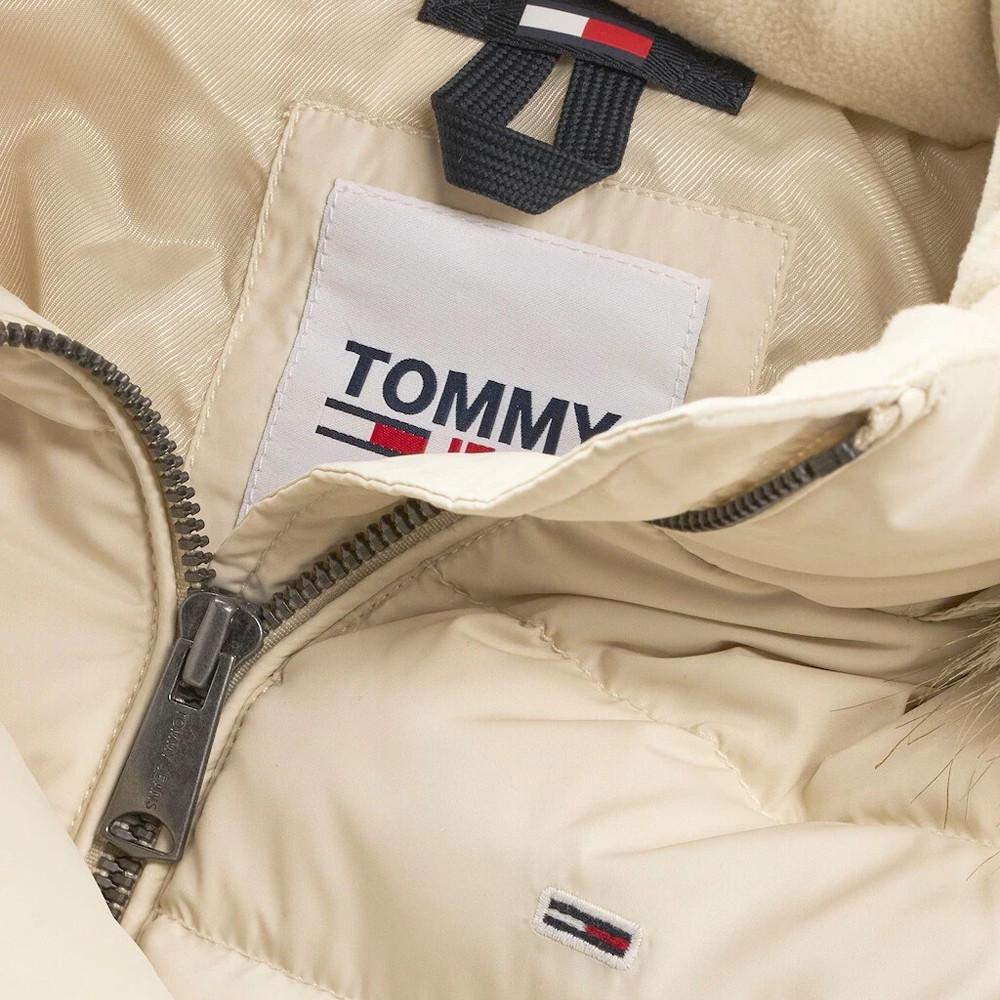 Doudoune Beige à capuche Femme Tommy Jeans vue 3