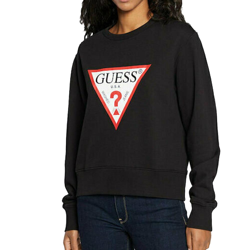 Sweat Noir Femme Guess Original pas cher