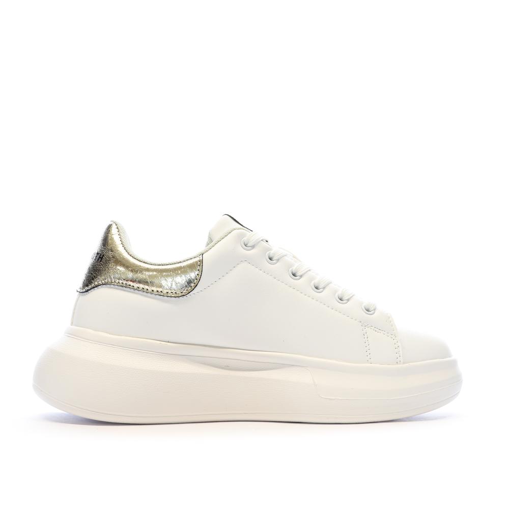 Baskets Blanc/Or Femme Teddy Smith Gold Ladies vue 2