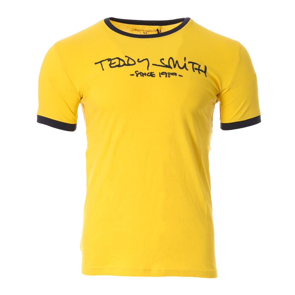 T-shirt Jaune homme Teddy Smith ticlass 3 pas cher