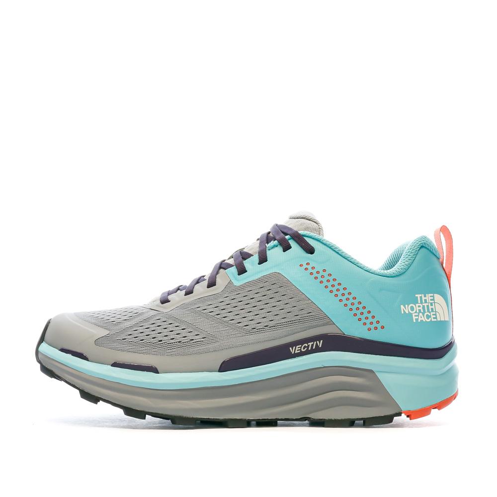 Chaussures de Trail Gris/Bleu Femme The North Face  Enduris pas cher