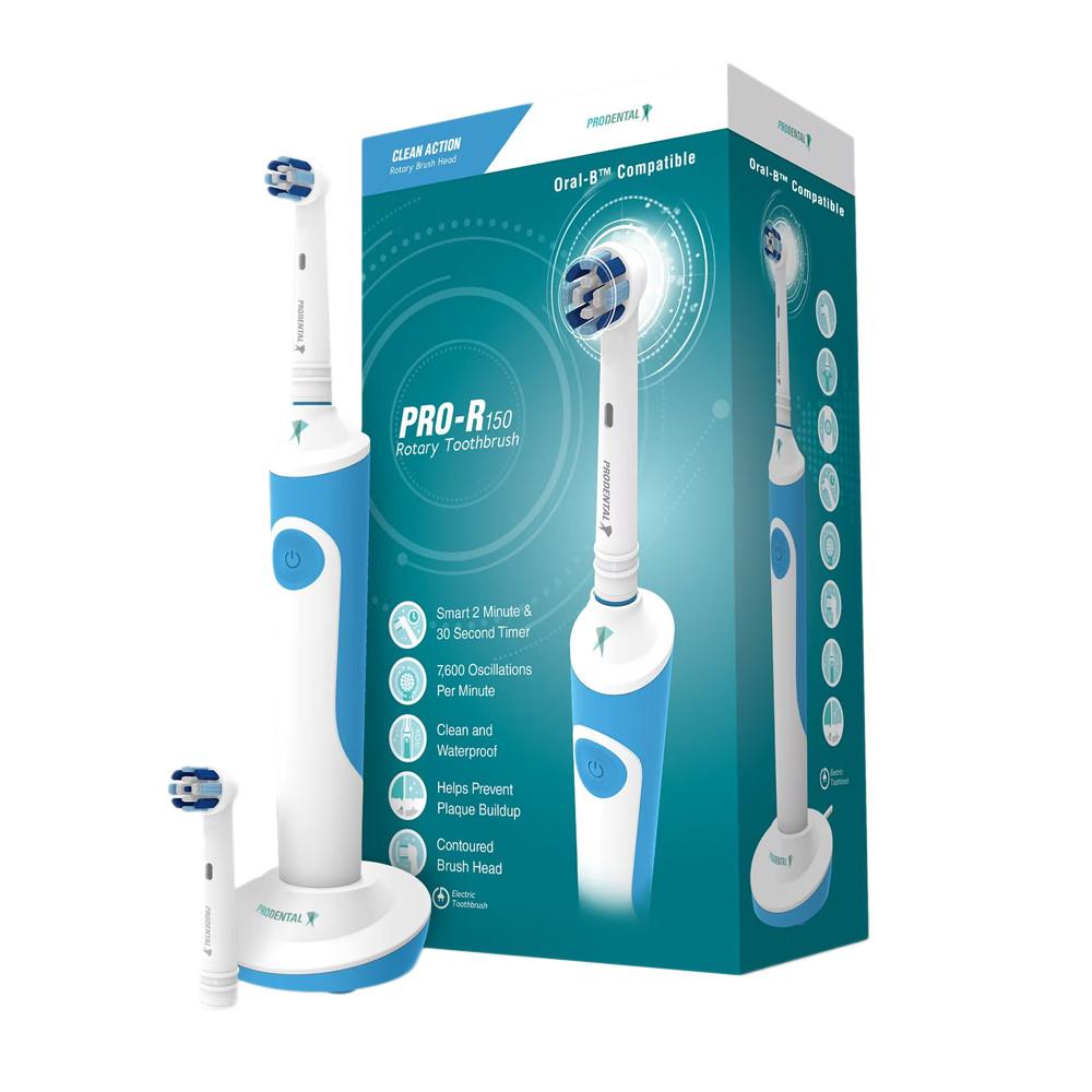 Brosse à Dents Électrique Blanc/Bleu Mixte Prodental Pro-R150 Clean Action pas cher