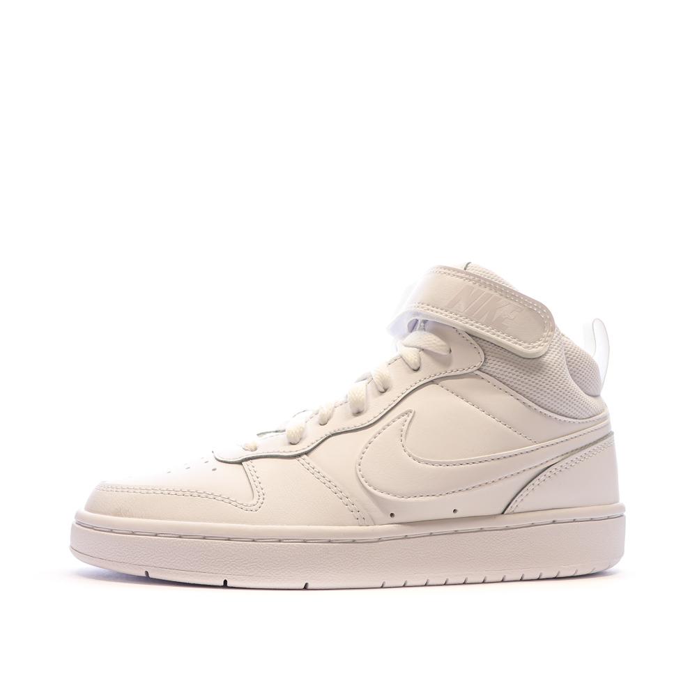 Baskets Blanche Enfant Nike Court Borough Mid 2 pas cher