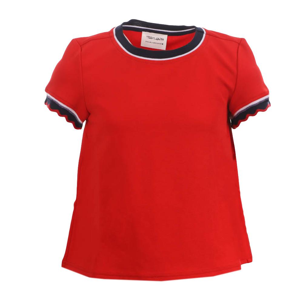 T-shirt Rouge Fille Teddy Smith Tibo pas cher