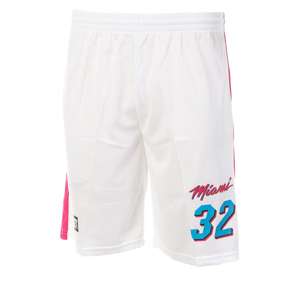 Short basketball Blanc/Rose Homme Sport Zone Miami pas cher