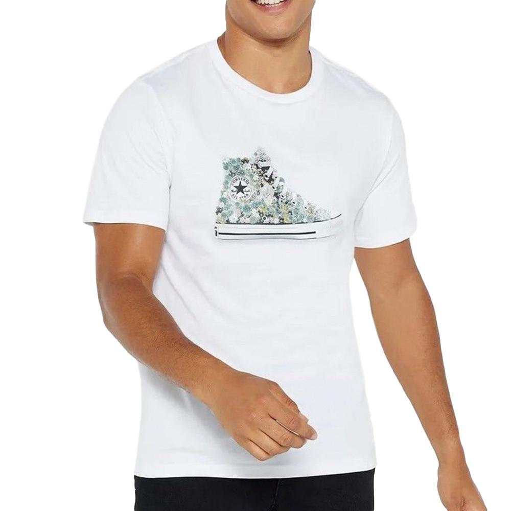 T-shirt Blanc Homme Converse Flower pas cher