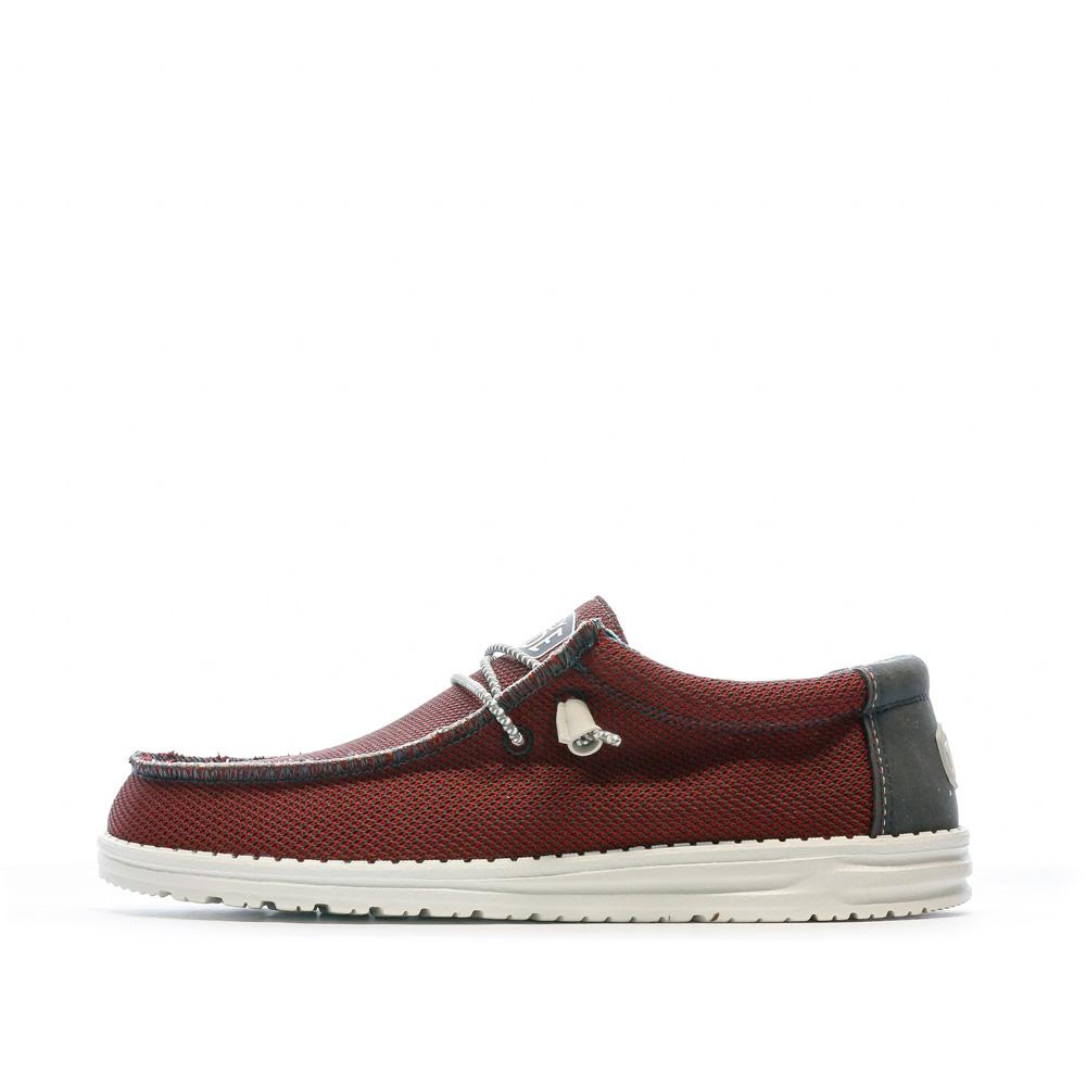 Chaussures Rouge Homme Hey Dude Wally Sox Triple Needle Espace des marques