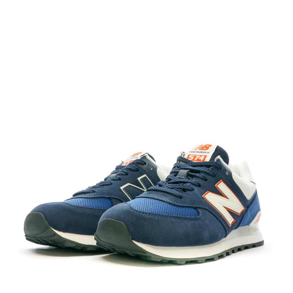 Baskets Bleu Homme New Balance 574 vue 6