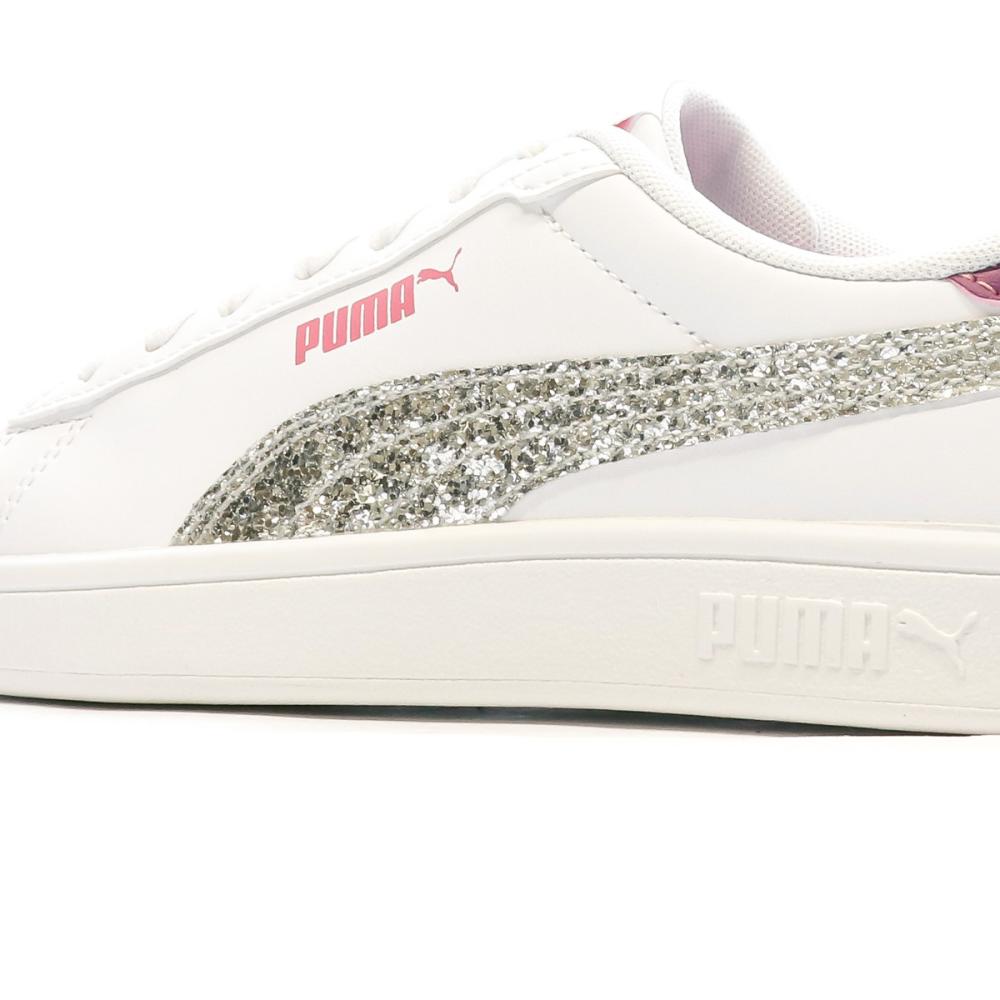 Baskets blanches à Paillettes Femme Puma Smash 3.0 vue 7