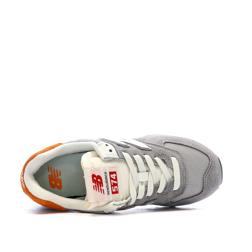 ML574 Baskets Gris/Orange Garçon New Balance vue 4