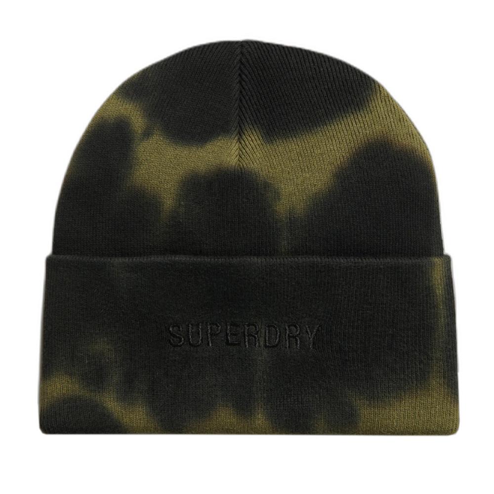 Bonnet Kaki/Noir Superdry Vintage Dyed Beanie pas cher