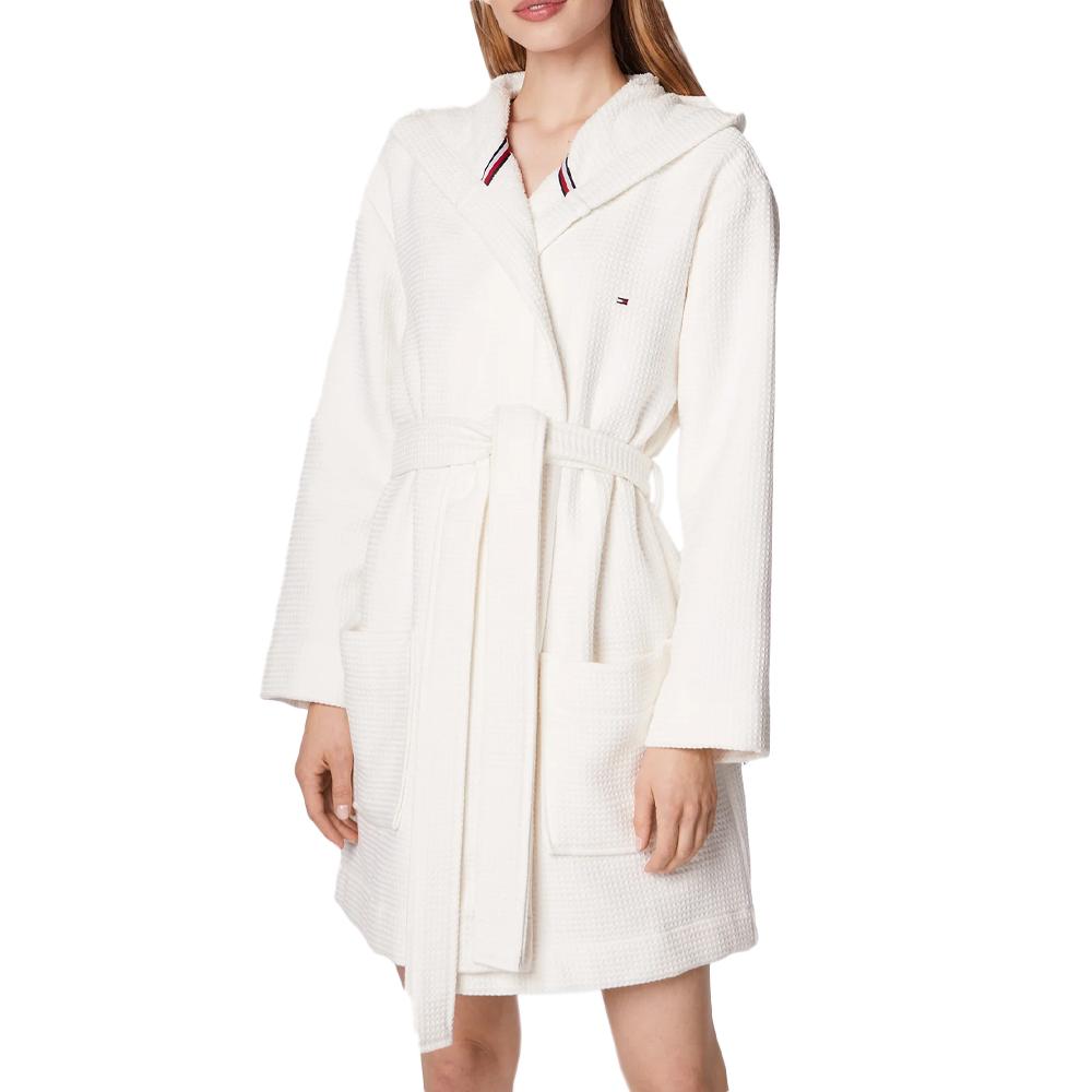 Peignoir Blanc Femme Tommy Hilfiger Bathrobe pas cher