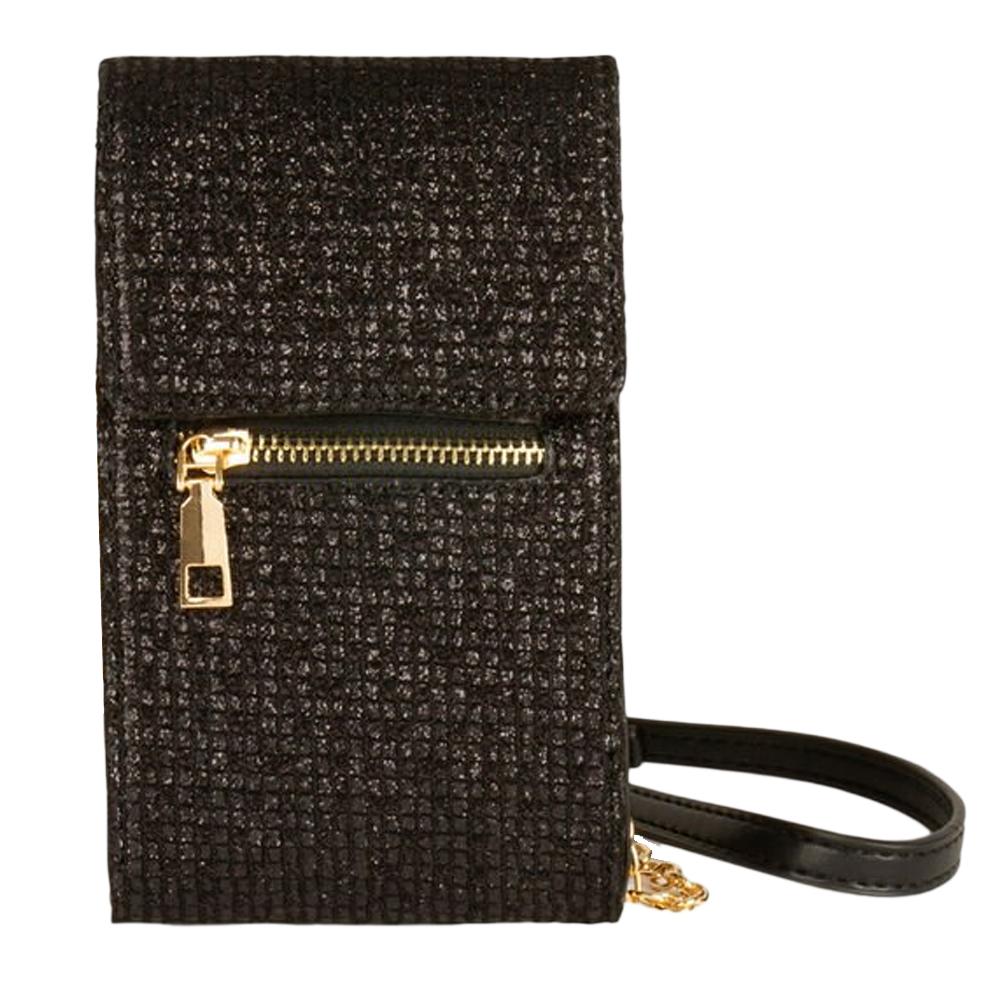 Pochette téléphone paillettes noir femme Morgan 232 vue 2