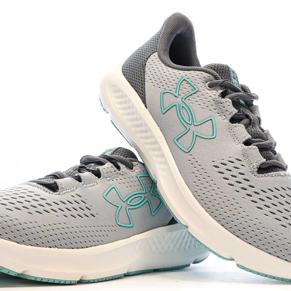 Chaussures de Running Grise/Turquoise Femme Under Armour Charged Pursuit vue 7