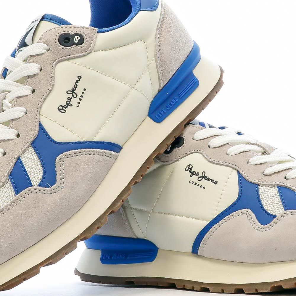 Baskets Beige/Bleu Homme Pepe Jeans Heritage vue 7