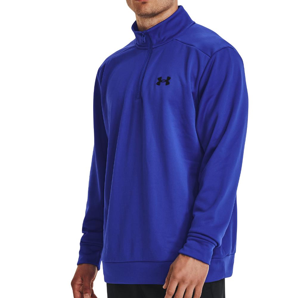 Sweat Bleu Homme Under Armour Armour Fleece 1/4 pas cher