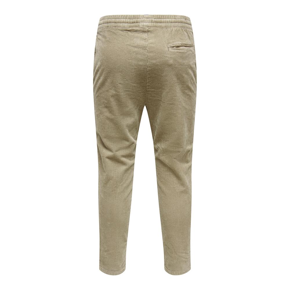 Pantalon Velours Beige foncé Homme Only & Sons Onslinus Cropped vue 2