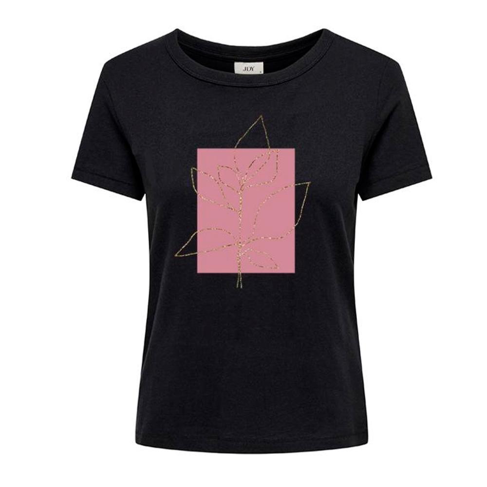 T-shirt Noir/Rose Femme JDY Life pas cher