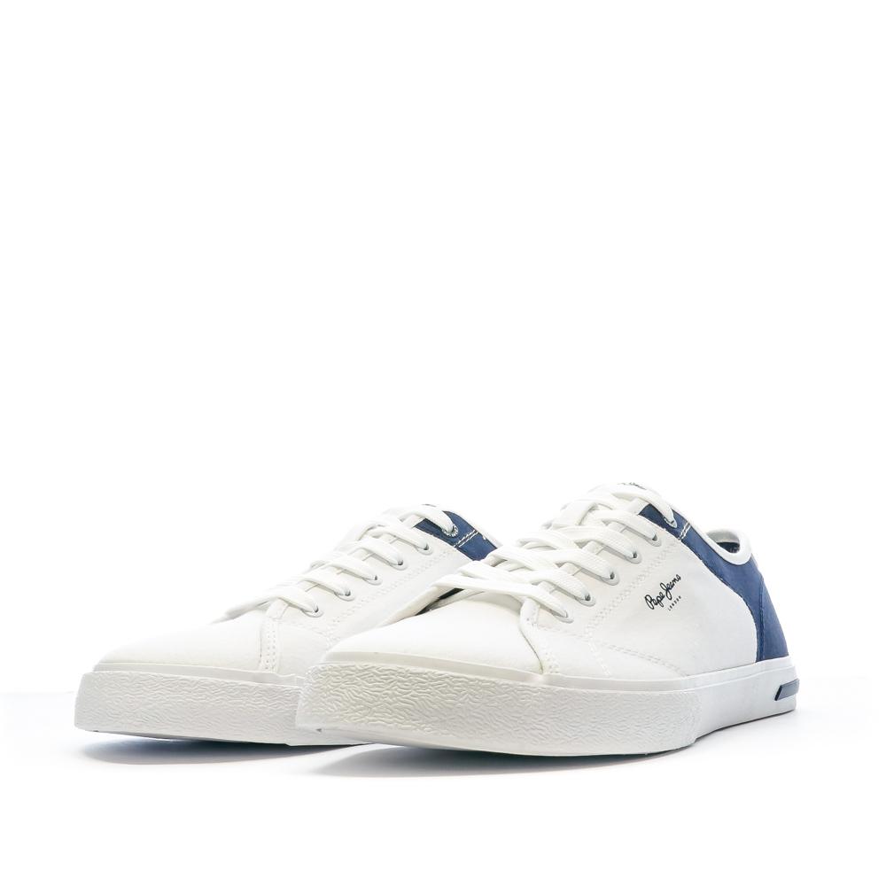 Baskets Blanc/Marine Homme Pepe jeans Kenton Road vue 6