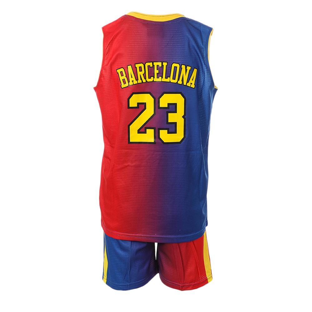 Barcelona Ensemble de basket Bleu/Rouge Enfant Sport Zone vue 2