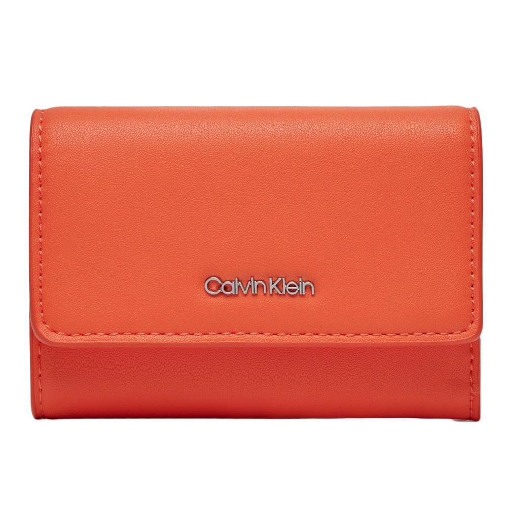 Portefeuille Rouge Calvin Klein Jeans Trifold pas cher