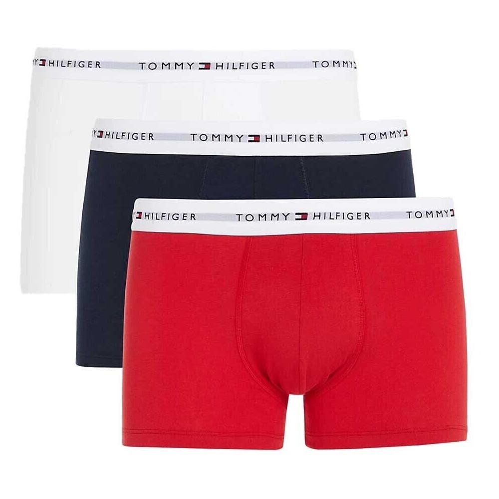 x3 Boxers Rouge/Blanc/Noir Homme Tommy Hilfiger Trunk pas cher