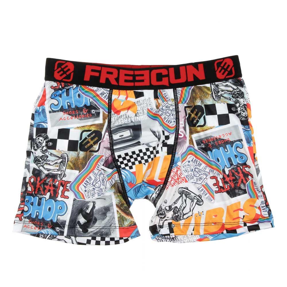 Boxer Noir/Rouge à Imprimés Homme Freegun Fes pas cher