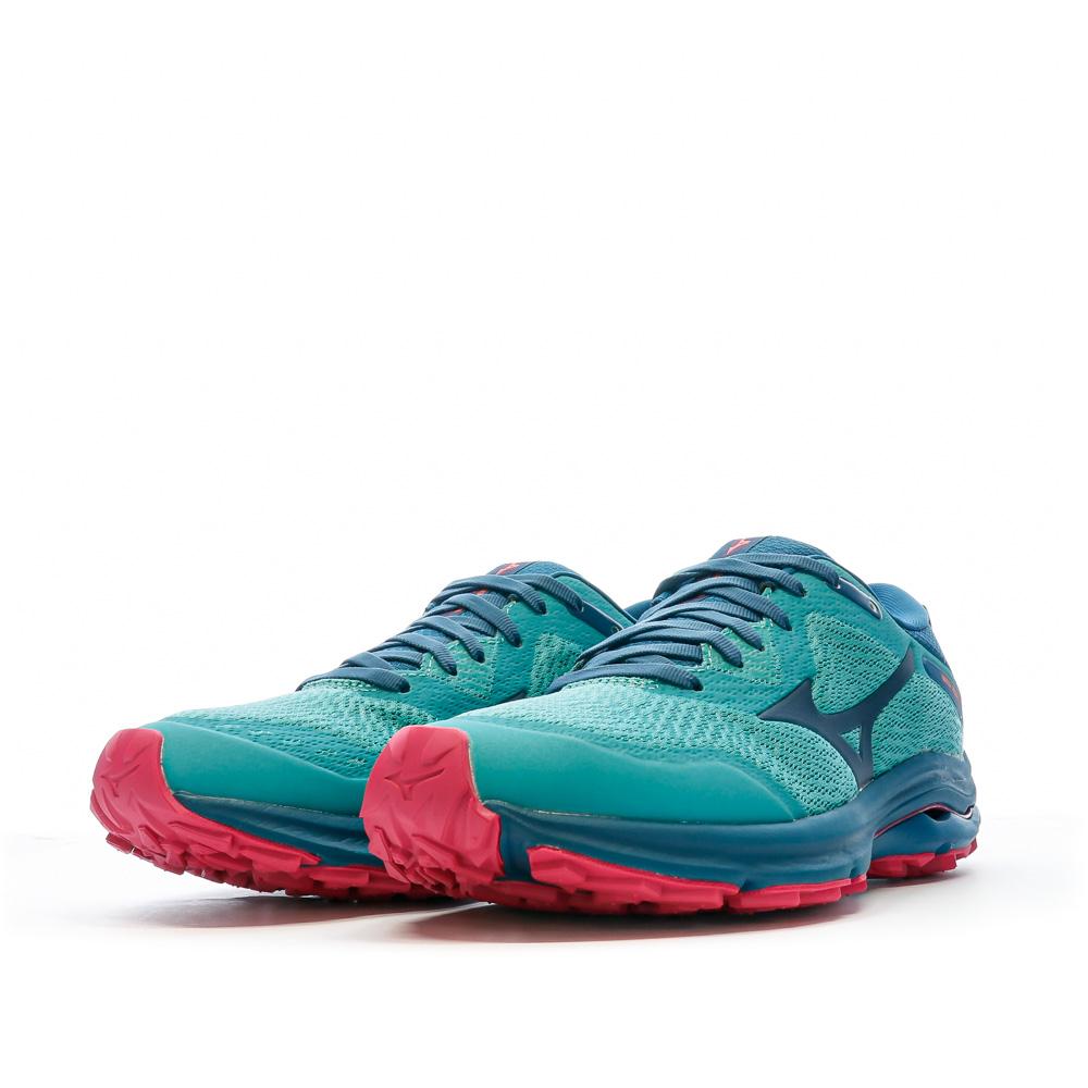 Chaussures de Trail Bleu/Rose Femme Mizuno Wave Rider vue 6