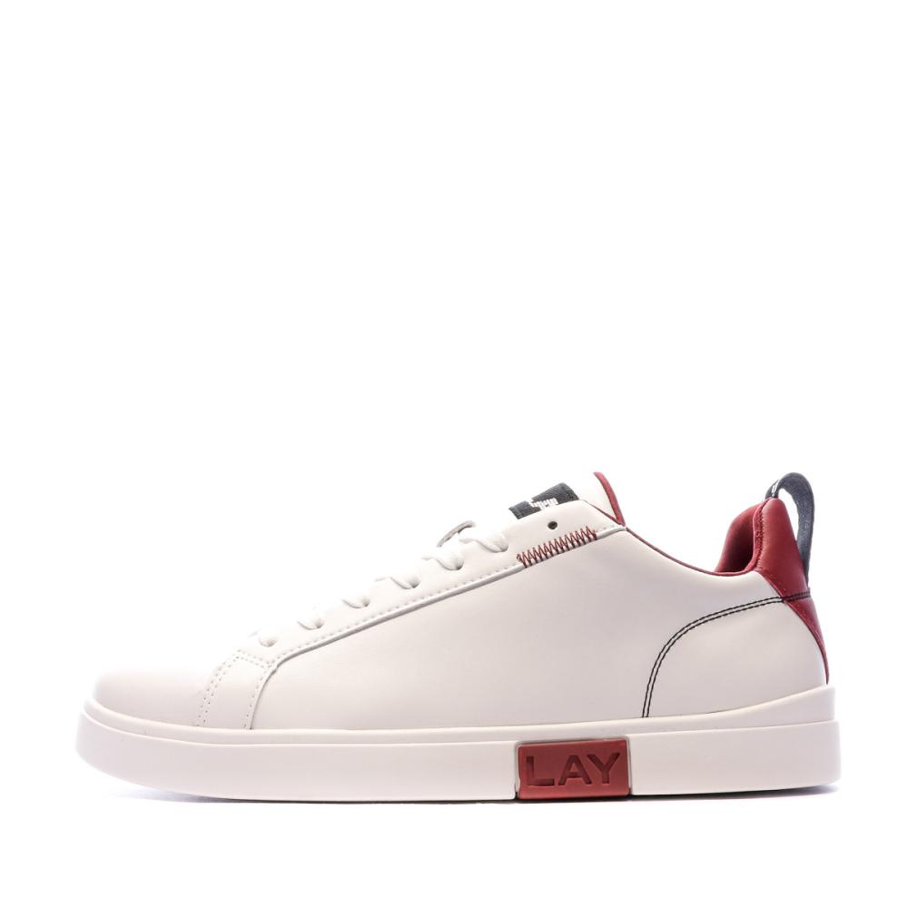 Baskets Blanches/Rouge  Homme Replay Polaris pas cher