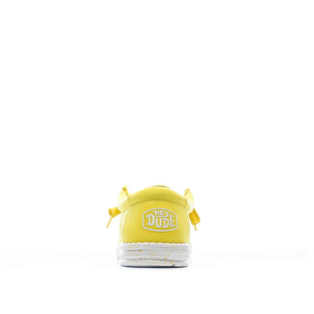 Chaussures Jaune Homme Hey Dude Wally Slub Canvas vue 3