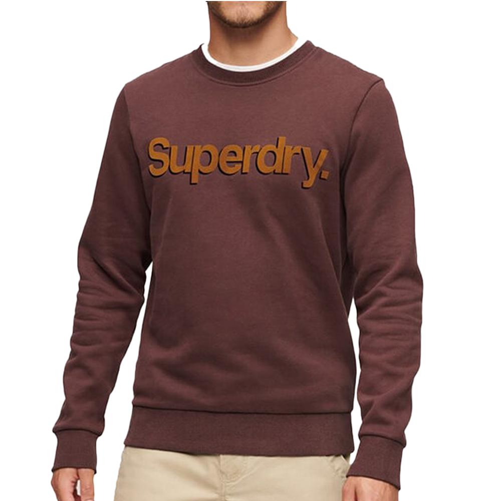 Sweat Bordeaux Homme Superdry Core Logo pas cher