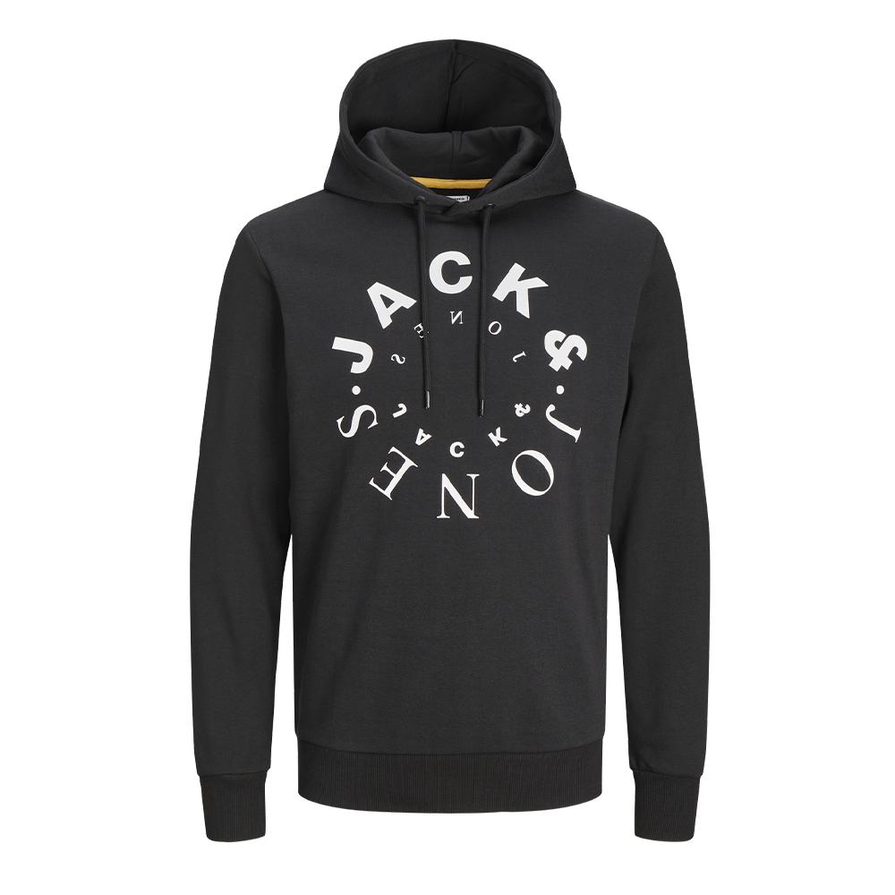 Sweat à Capuche Noir Homme Jack & Jones Warrior pas cher