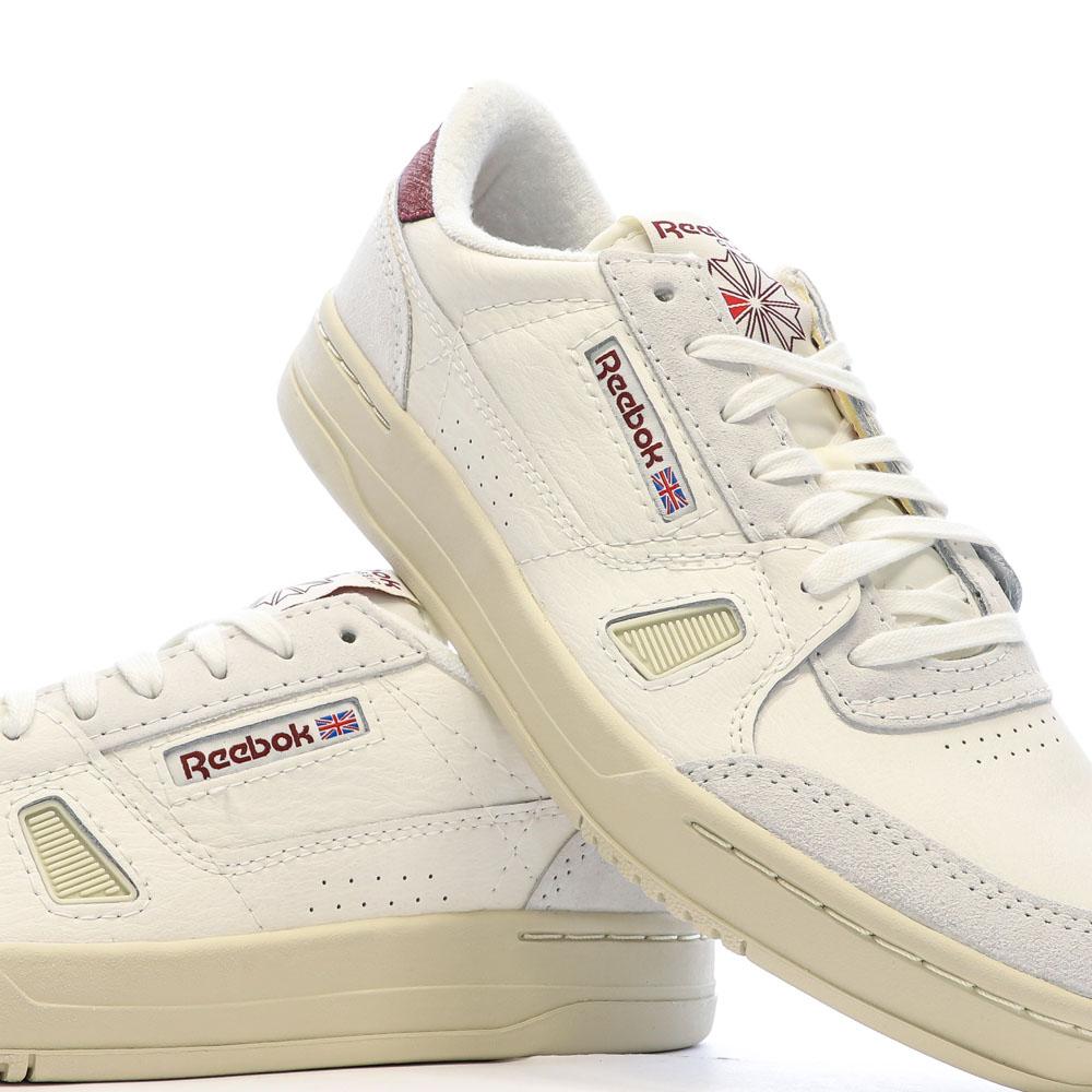 Baskets Écru/Bordeaux Homme Reebok Court FZ6006 vue 7