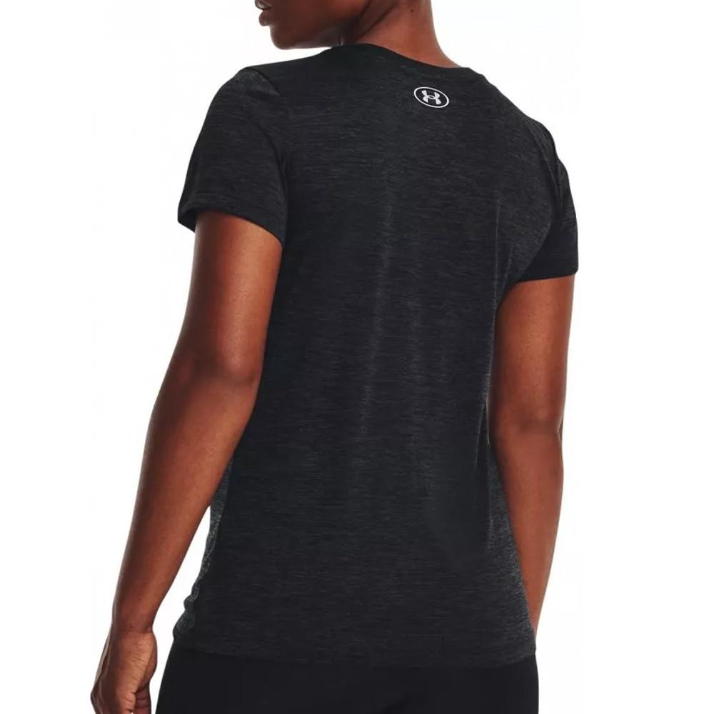 T-shirt Noir/Gris Femme Under Armour Tech Twist Box vue 2