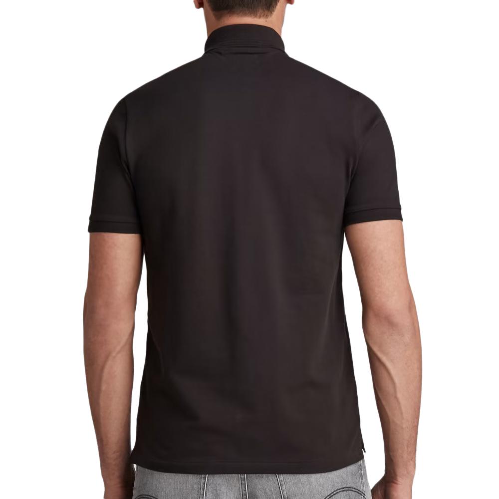 Polo Noir Homme G-Star Dunda vue 2