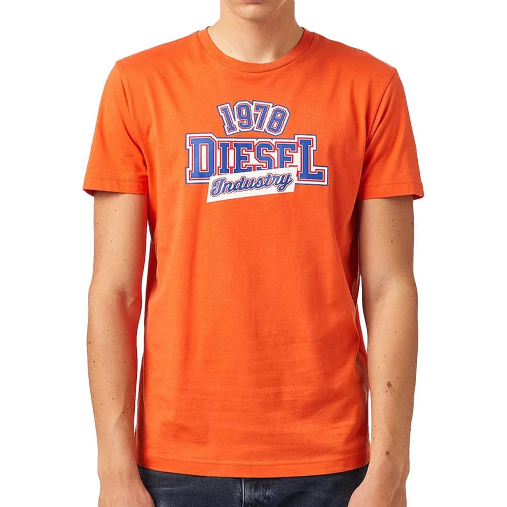 T-shirt Orange Homme DieselDiegos pas cher