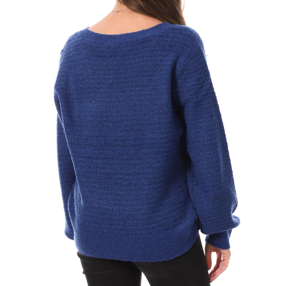 Pull Bleu Femme Vero Moda Parker vue 2