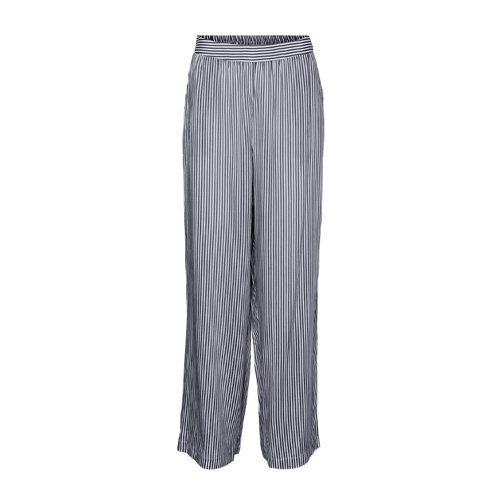 Pantalon à Rayures fluide Blanc Femme Vero Moda Bumpy pas cher