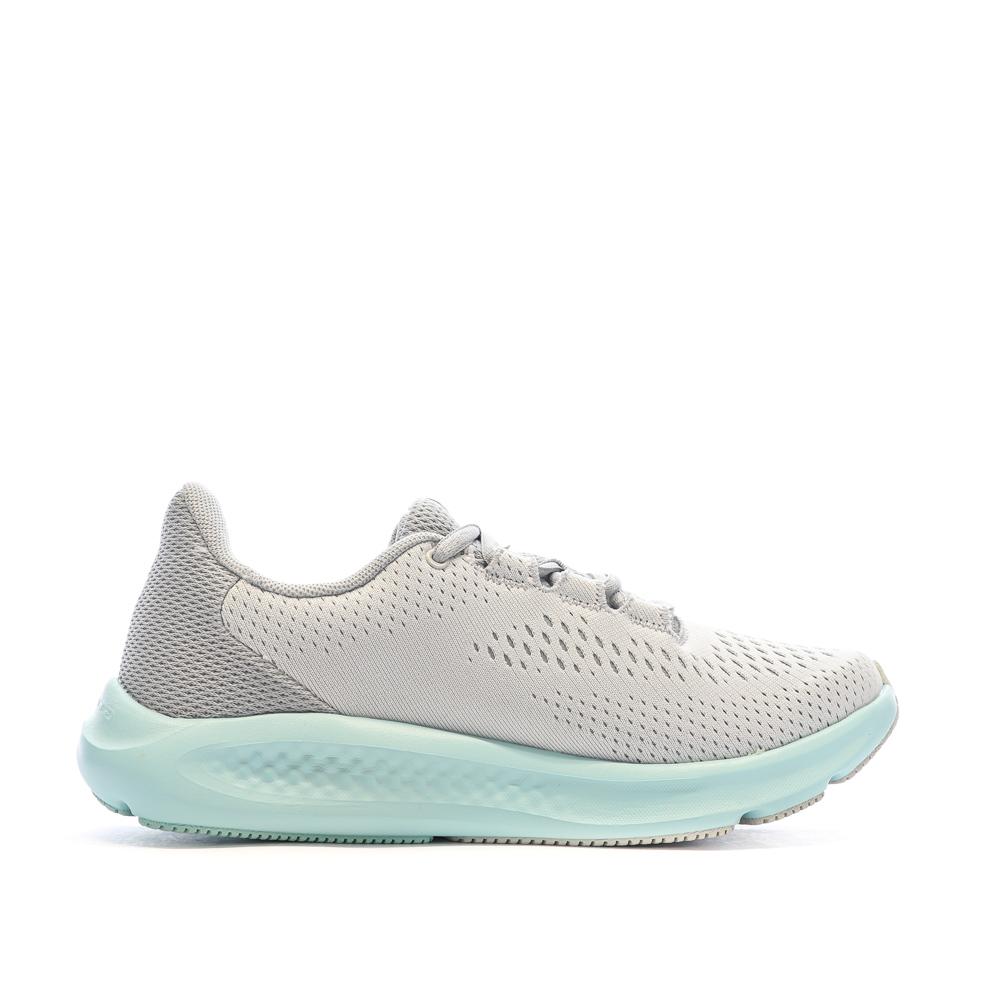 Chaussures de Running Grises/Bleu Femme Under Armour Charged Pursuit vue 2