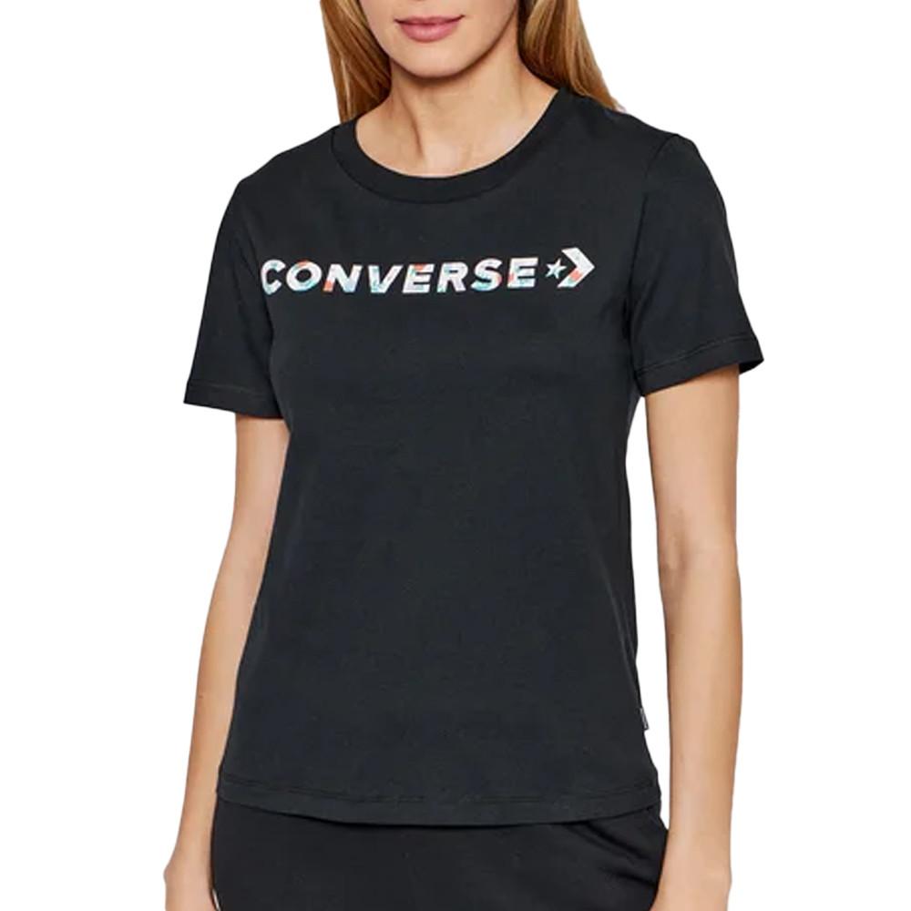 T-shirt Noir Femme Converse Suminagashi pas cher