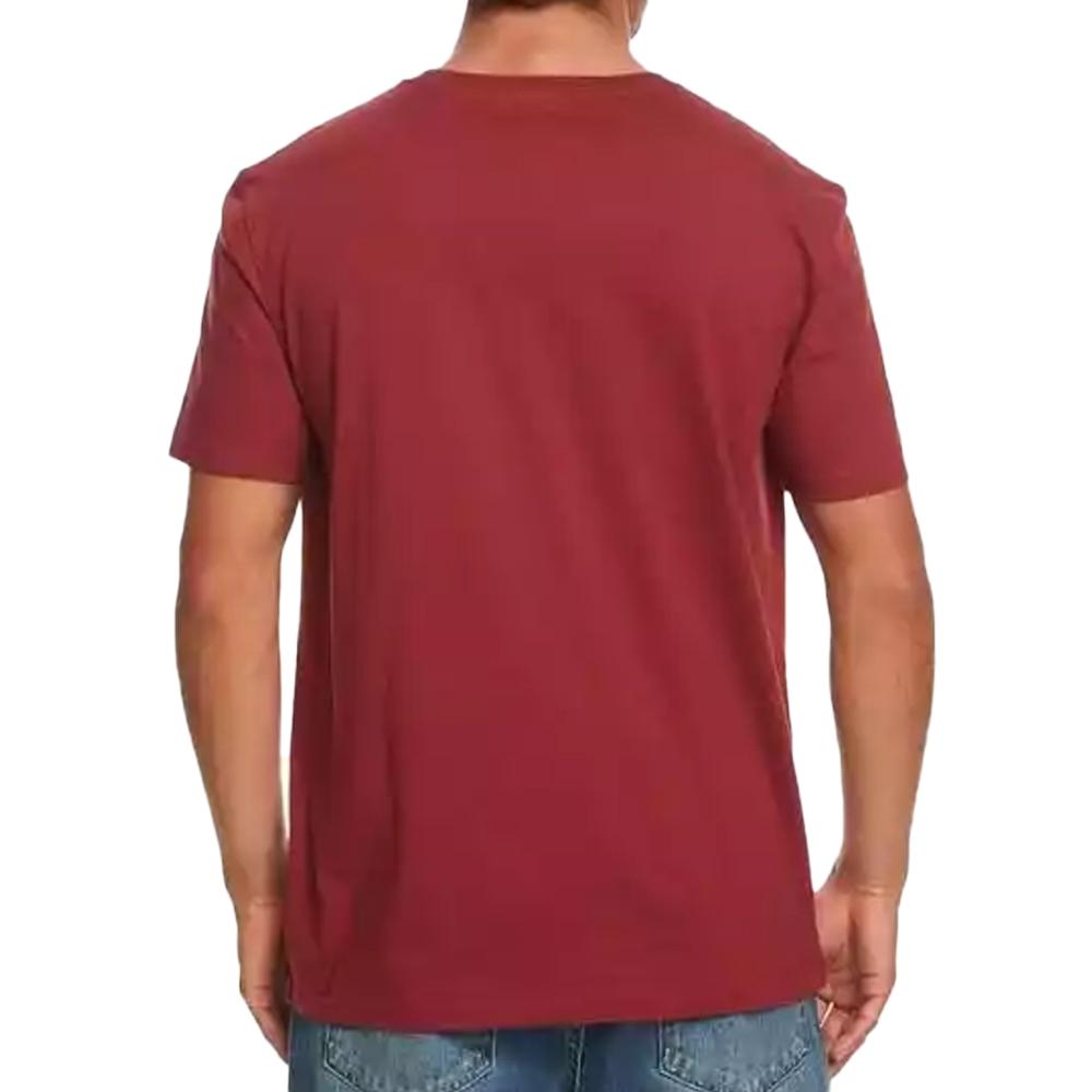 T-shirt Bordeaux Homme Quiksilver Barrel vue 2