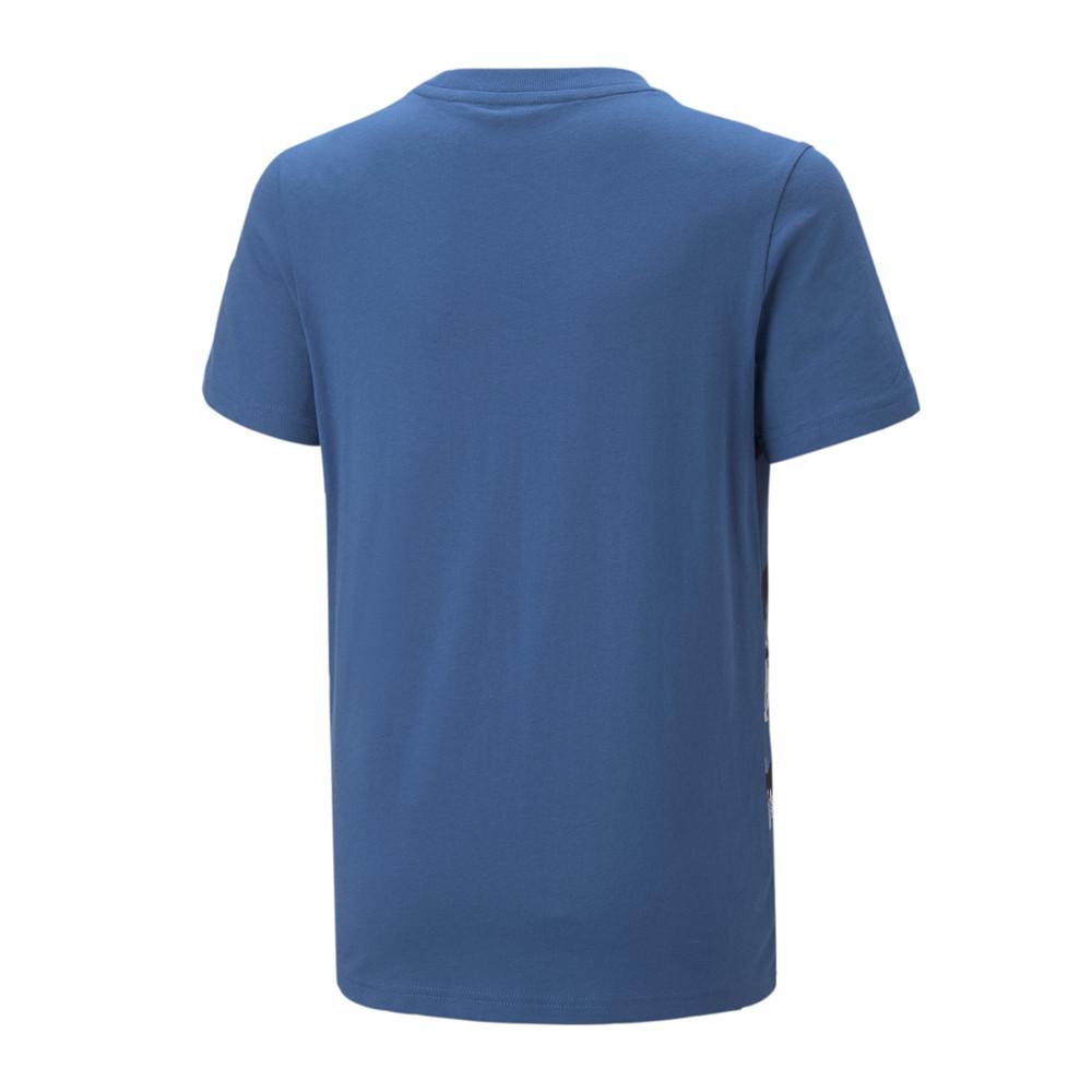 T-shirt Bleu Garçon Puma Alpha vue 2