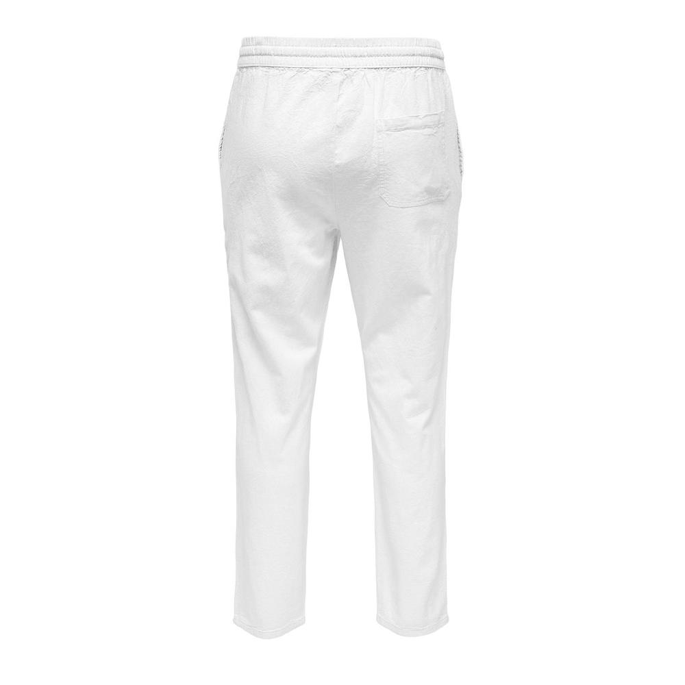 Pantalon Blanc Homme ONLY & SONS Cot Lin vue 2