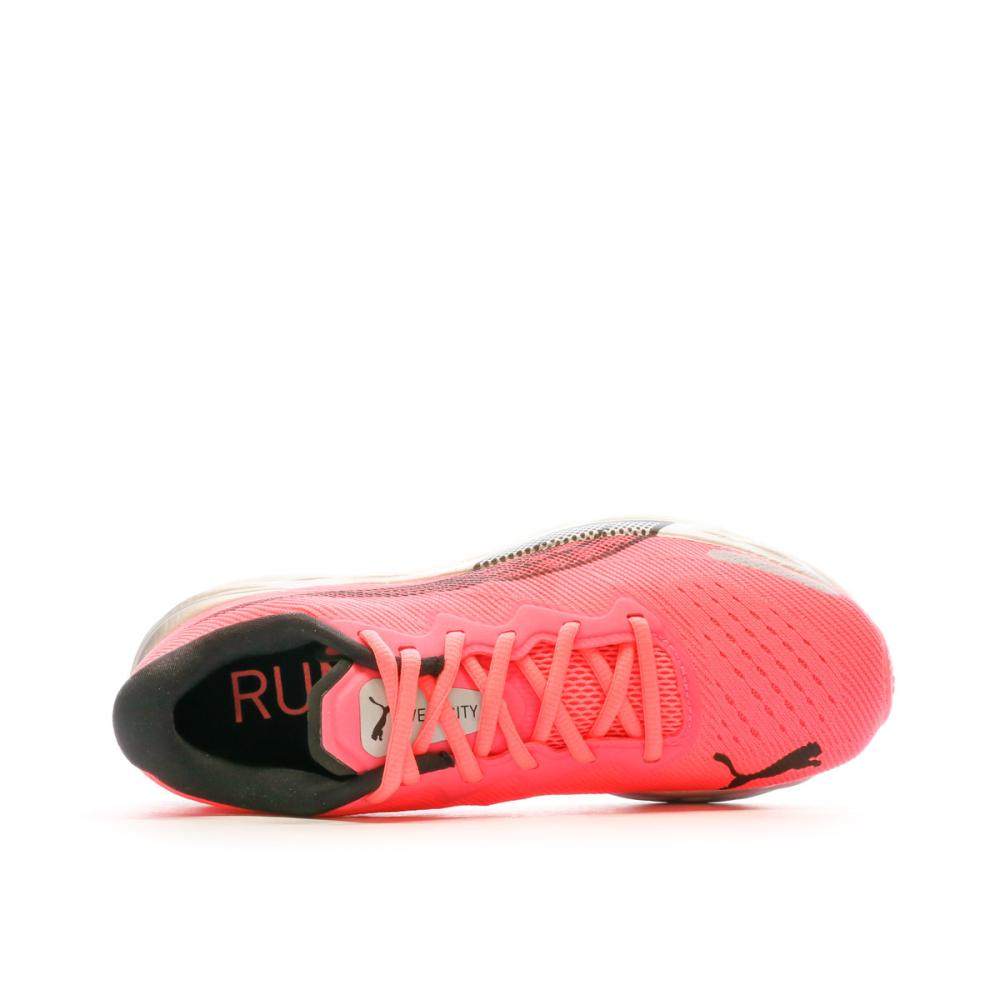 Chaussures de Running Rose Fluo Femme Puma Velocity Nitro 2 vue 4