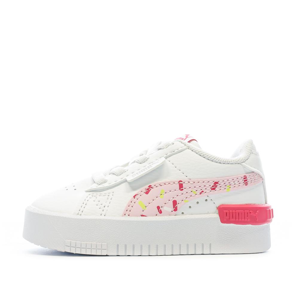 Baskets Blanche/Rose Fille Puma Jada Sprinkles pas cher