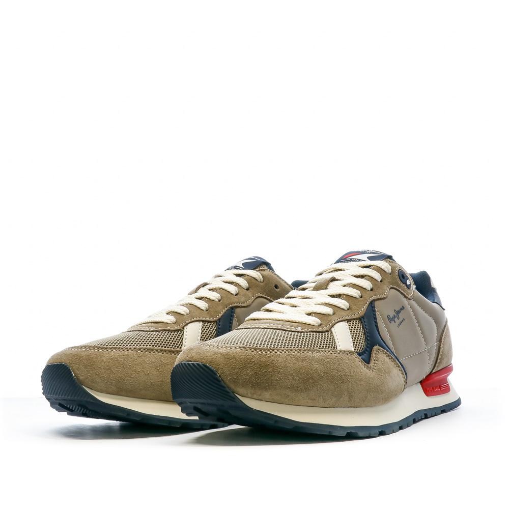 Baskets Kaki Homme Pepe jeans Brit Heritage vue 6