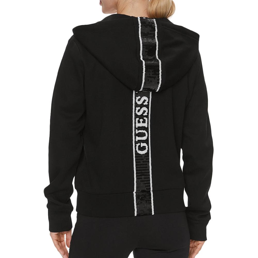 Sweat à capuche Noir Femme Guess Couture vue 2