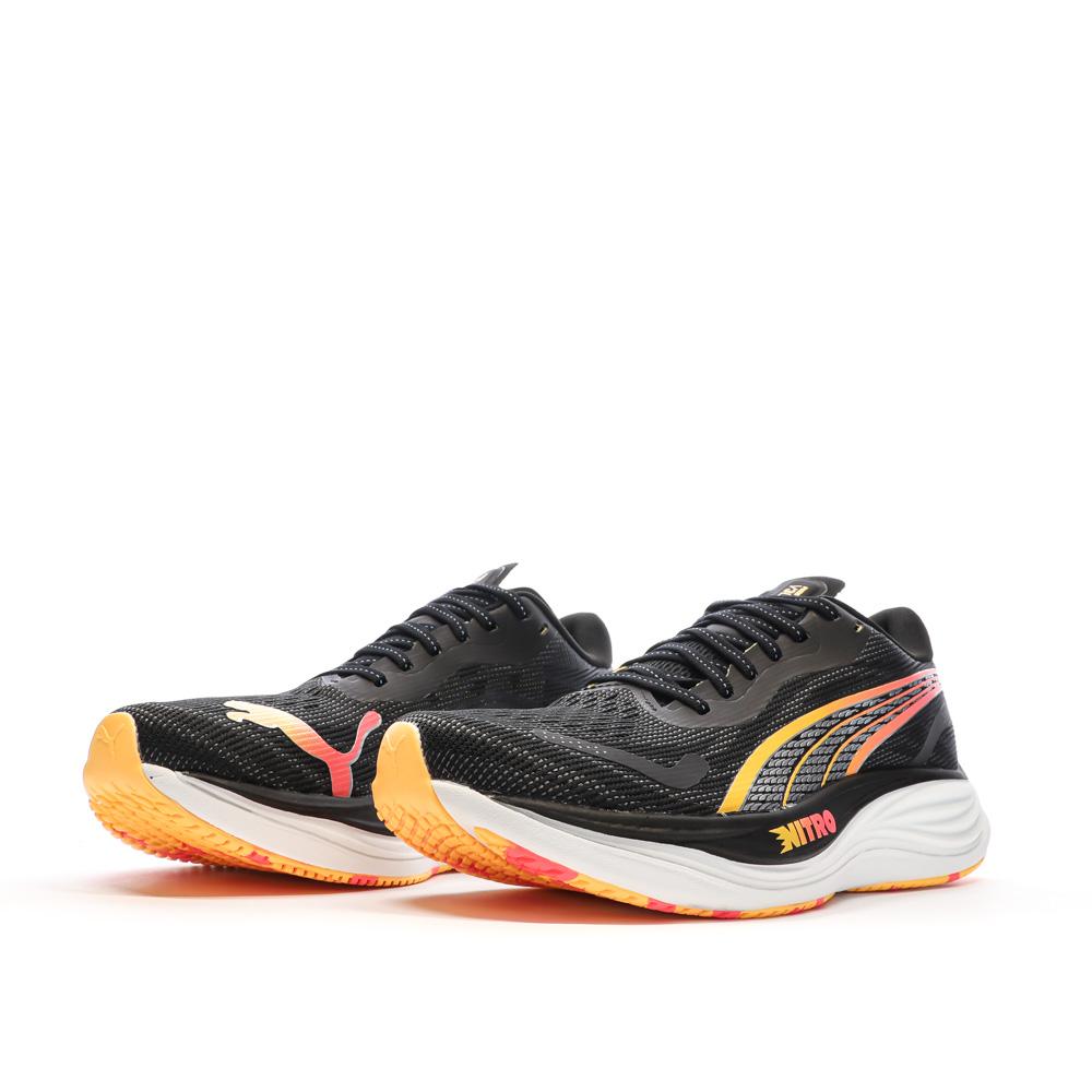 Chaussures de running Noires/Oranges/Roses Homme Puma Velocity vue 6